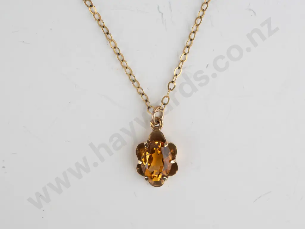 citrine pendant  - no mark Image 1++