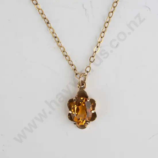 citrine pendant  - no mark