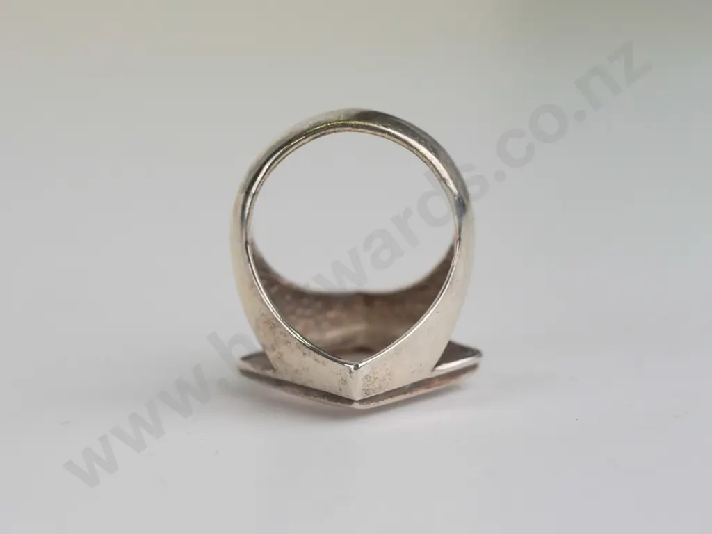 opal sterling silver ring  - size O Image 1++