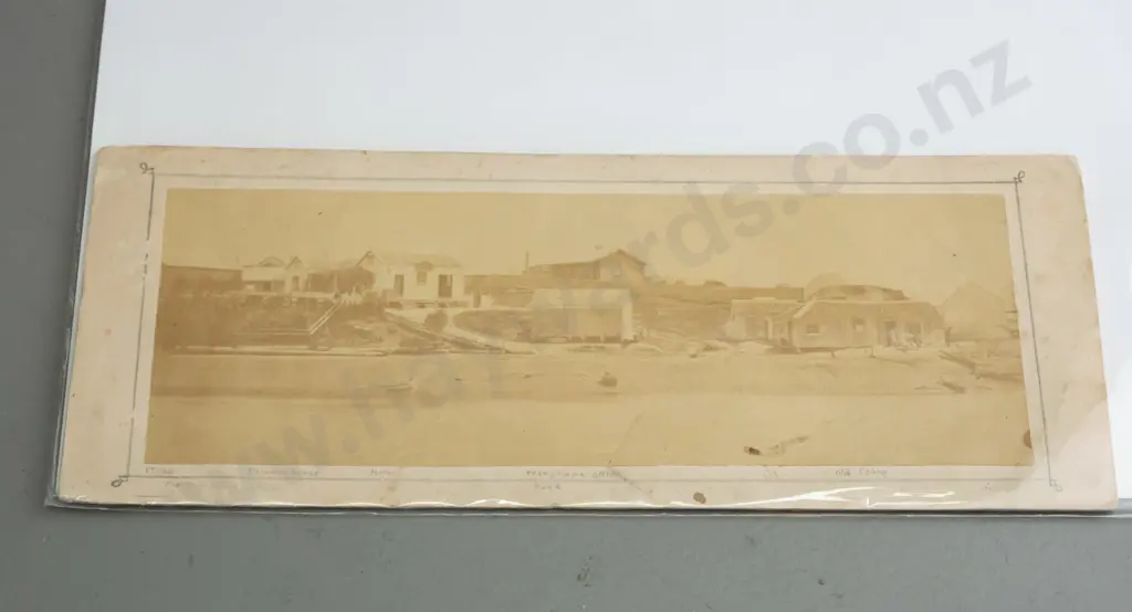 8 vintage NZ photographs, some on double sided card, 2 in mats, north island subjects: early Auckland waterfront, King Image 1++