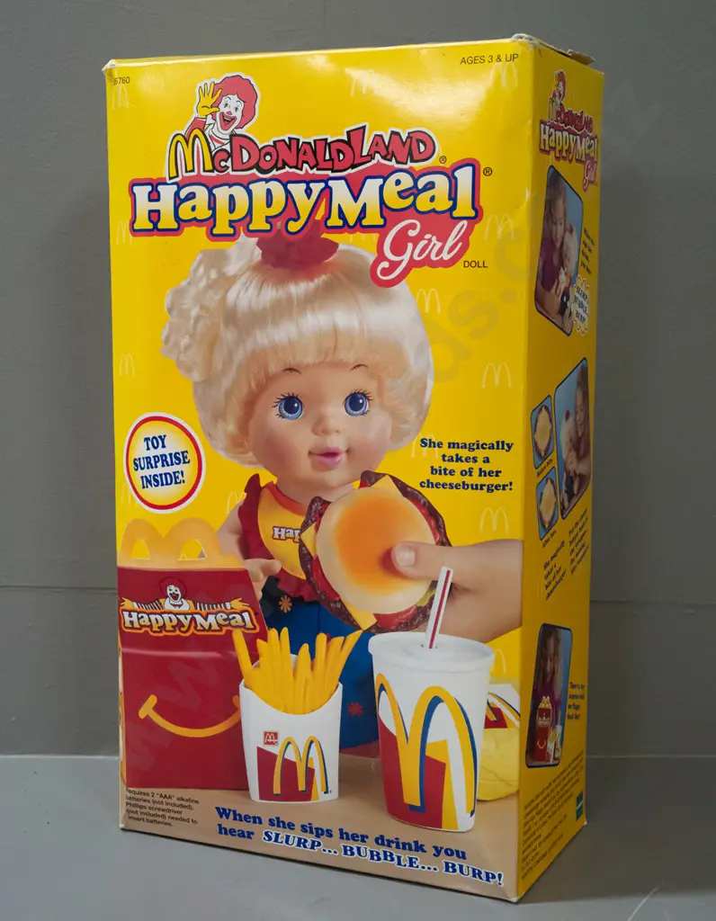 McDonald's promotional McDonaldland Happy Meal Girl doll in original box with accessories and booklet. 1997 Hasbro, some Image 1++