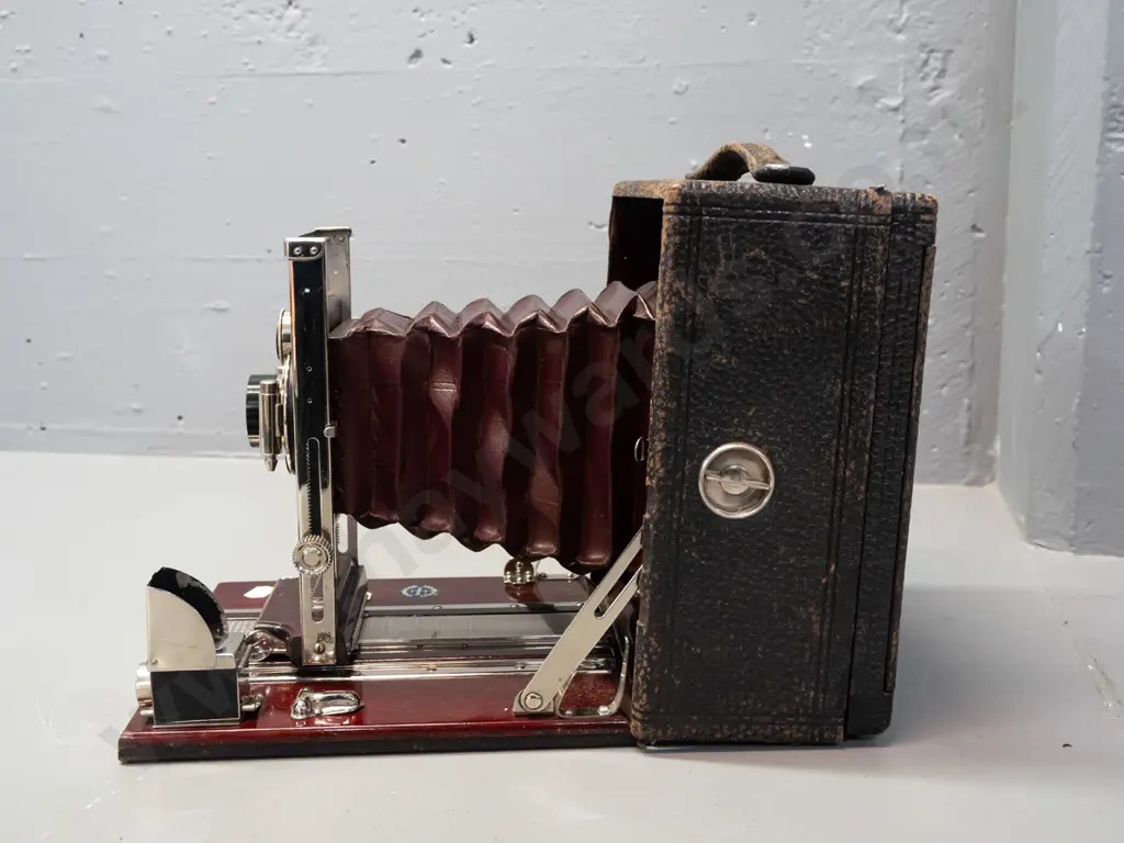 Vintage Kodak Pony Premo No. 6, folding box camera. With Bausch & Lomb planatograph 8 1/2" lens Image 1++
