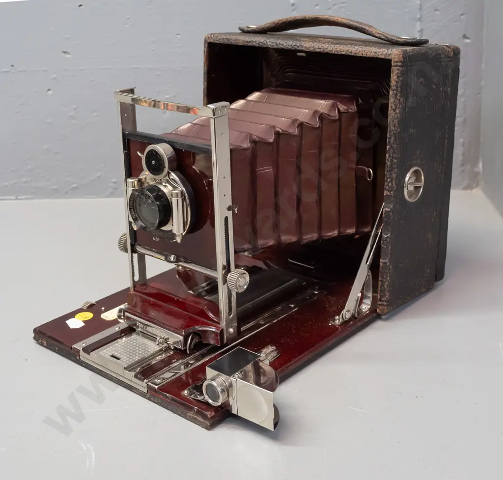 Vintage Kodak Pony Premo No. 6, folding box camera. With Bausch & Lomb planatograph 8 1/2" lens Image 1++