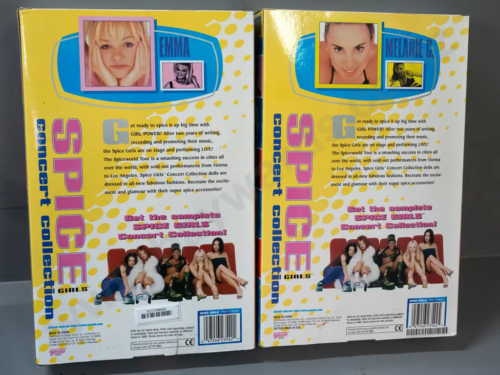 Spice Girls Concert Collection figures in original boxes with accessories - Galoob Toys - 1998 Emma and Melanie Image 1++