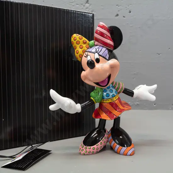 Romero Britto Minnie Mouse figurine H-210 W-190 with original box and hang tag.