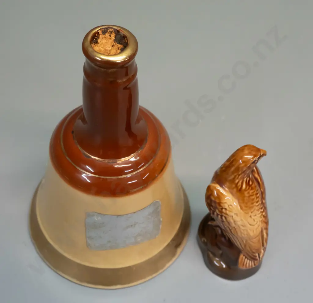 Beswick Beneagles whisky small decanter and a Wade / Bell's Scotch whisky bottle - cork broken, some contents, chips to Image 1++