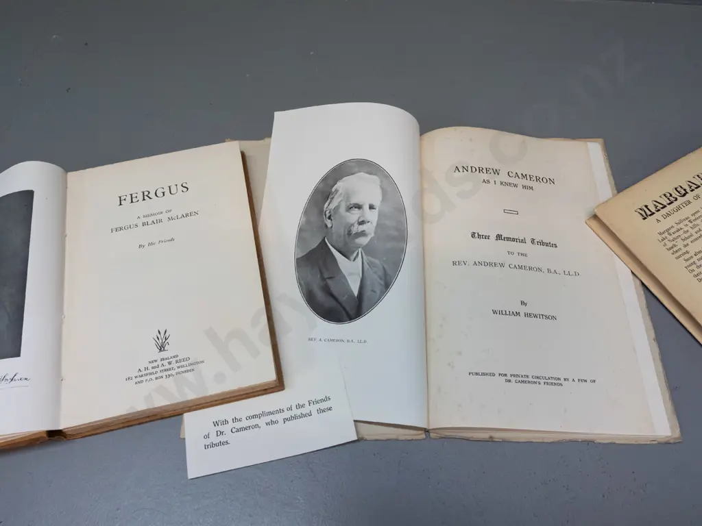 7 books - Otago church, biography and other local histories - see photos for details - wear and staining Image 1++