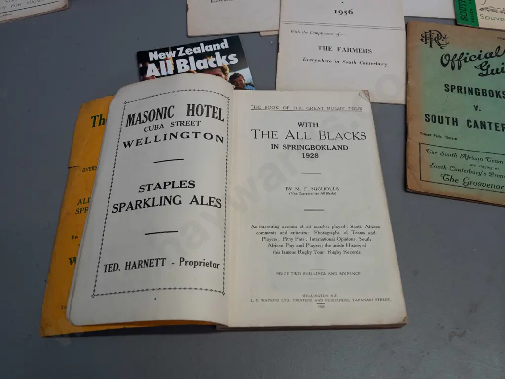 assorted Springboks related rugby programs - earliest is 1928 - fading, wear, etc - see photos for condition Image 1++