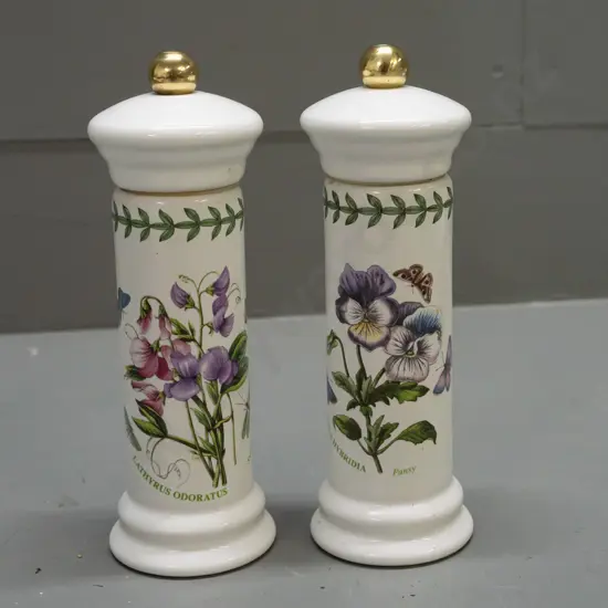 Portmeirion Botanic Garden items - large salt & pepper grinders H-185