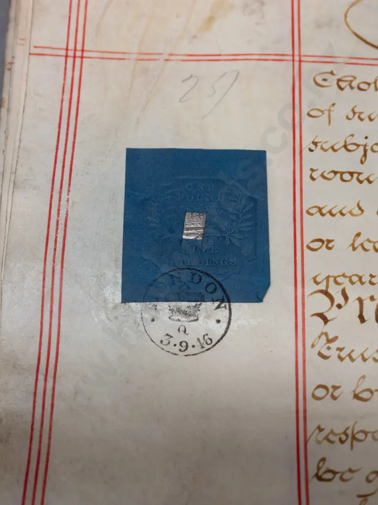 antique marriage document, dated Nov. 3, 1846, family names are Seymour and Ellice - 10 joined sheets of parchment w/ Image 1++