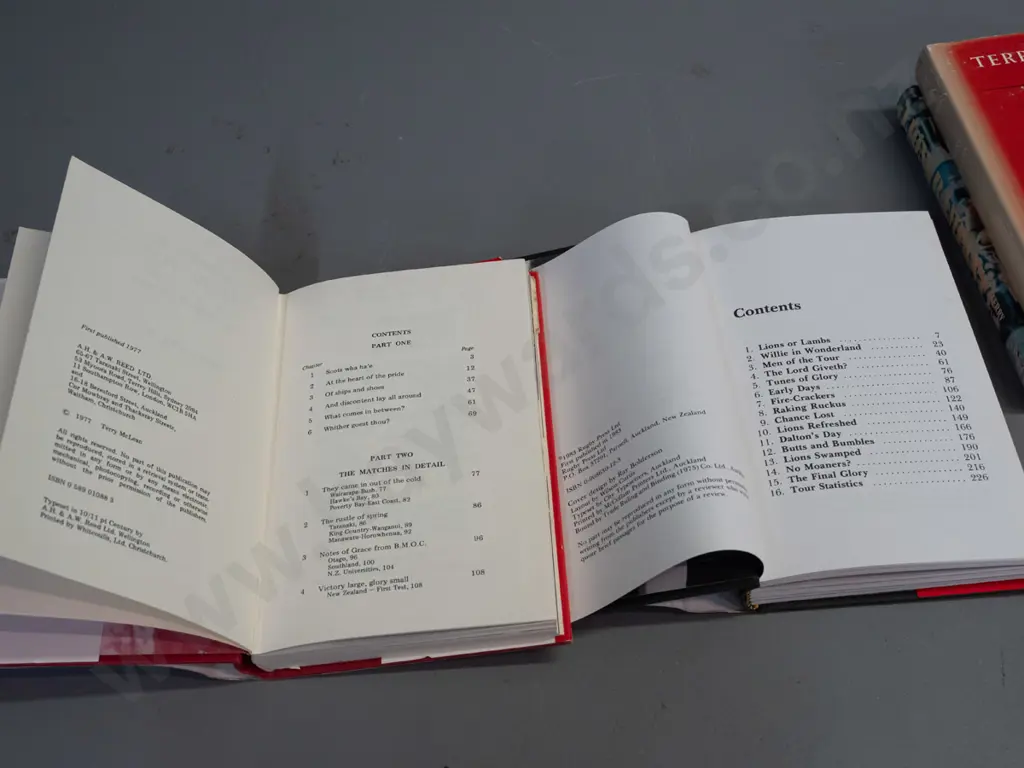 4 rugby books - Lions and All Blacks topics, 1960s thru 80s - fading, wear, etc - see photos for condition Image 1++