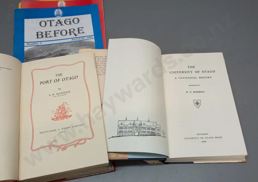 5 books & publications - Port of Otago, Otago Uni and 3 Otago Before publications - see photos for detail - some wear Image 1++