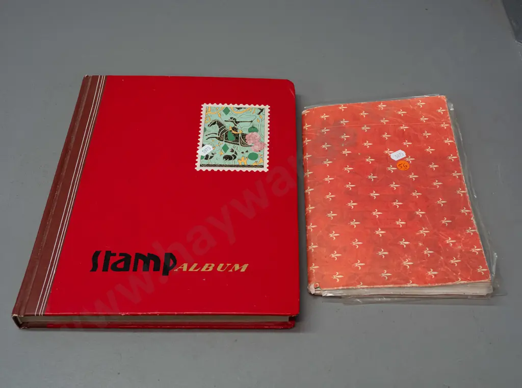 2 stamp albums with New Zealand contents - dates 1900 thru 1960s Image 1++