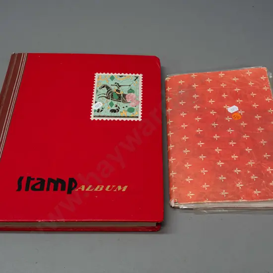 2 stamp albums with New Zealand contents - dates 1900 thru 1960s