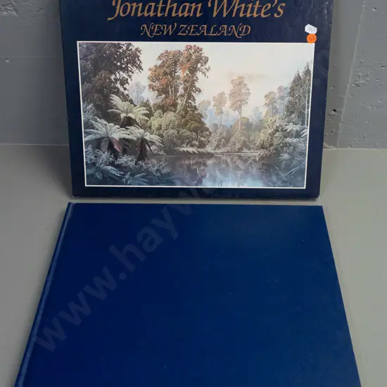 Book: Jonathan White's New Zealand w/text by John Hall-Jones, pub 1986 - some wear to slip-case