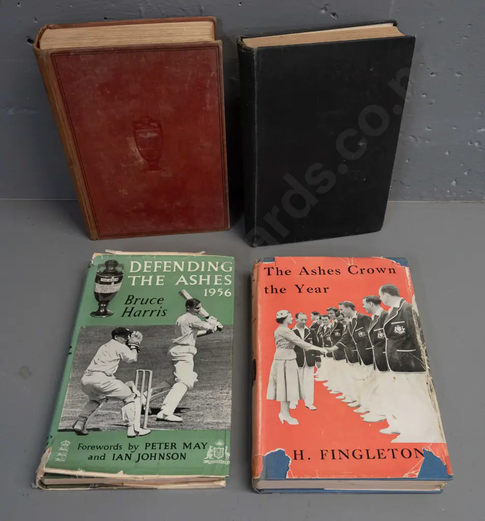 4 books on England and Australia Ashes cricket including 1934 Jack Hobbs - age wear, etc - see photos for condition Image 1++