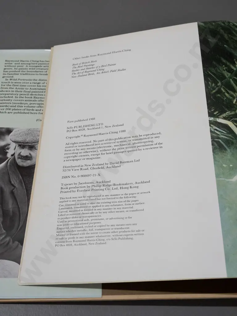 Book: Wild Portraits - Raymond Harris-Ching, text by Peter Hansard - Seto Publishing 1988 - fading to dust jacket Image 1++