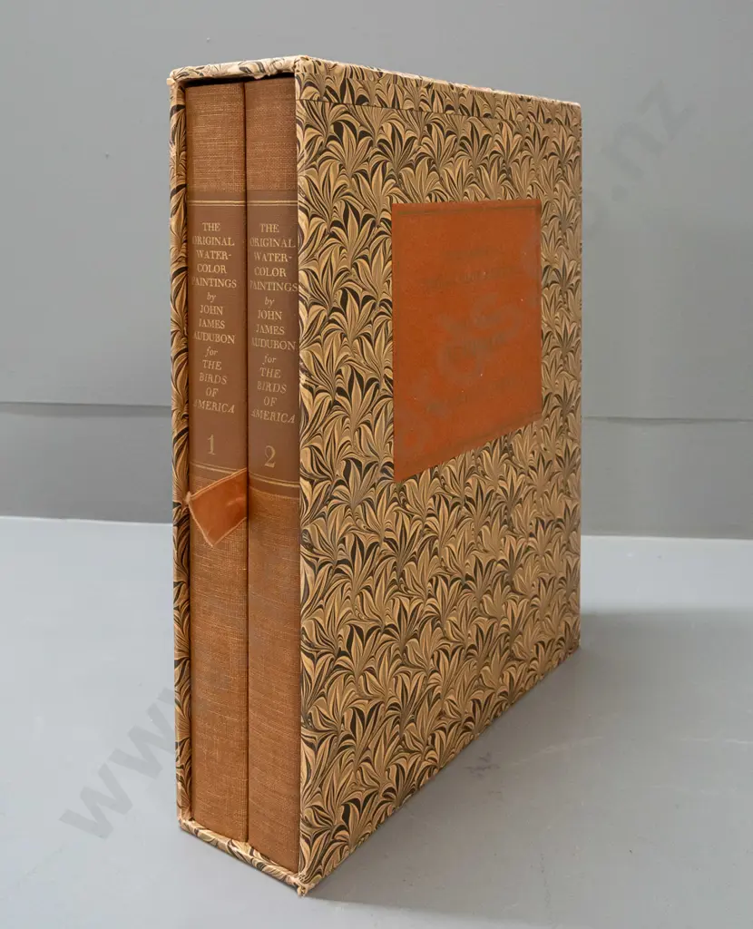 "The Original Watercolor Paintings by John James Audubon for The Birds of America" 2 volume slip-cased set - 1966 Image 1++