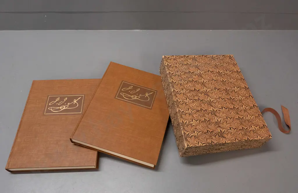 "The Original Watercolor Paintings by John James Audubon for The Birds of America" 2 volume slip-cased set - 1966 Image 1++