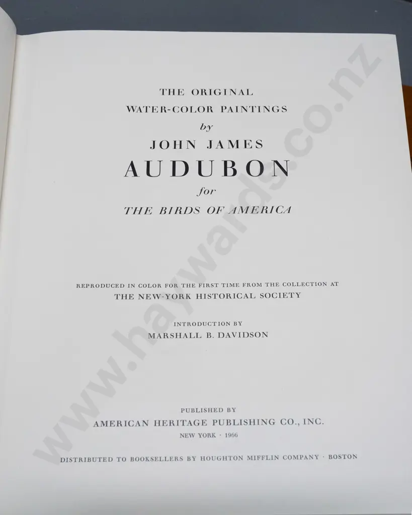 "The Original Watercolor Paintings by John James Audubon for The Birds of America" 2 volume slip-cased set - 1966 Image 1++