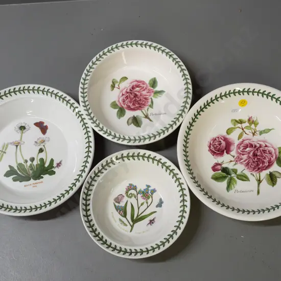 Portmeirion Botanic Garden items - 4 assorted bowls, largest is D-220