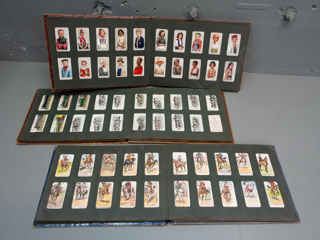 3x "The Three Castles" cigarette collector card albums with contents. Image 1++