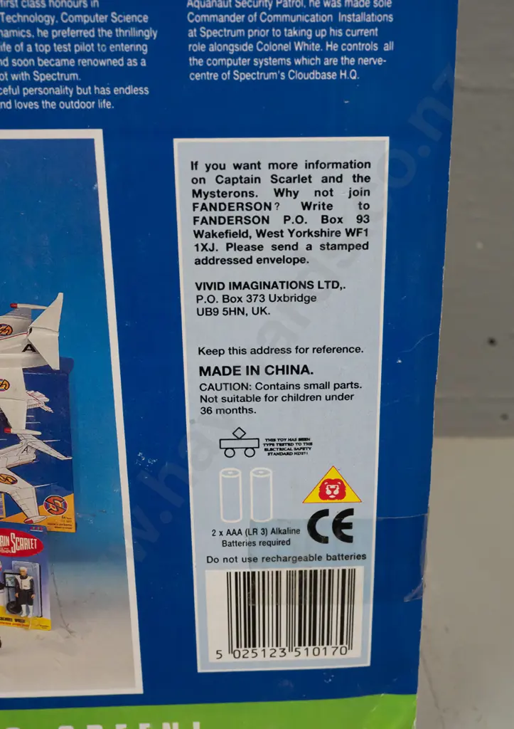Captain Scarlett toys in original packaging - large boxed electronic Angel Interceptor and 2 carded sets of 2 die-cast Image 1++
