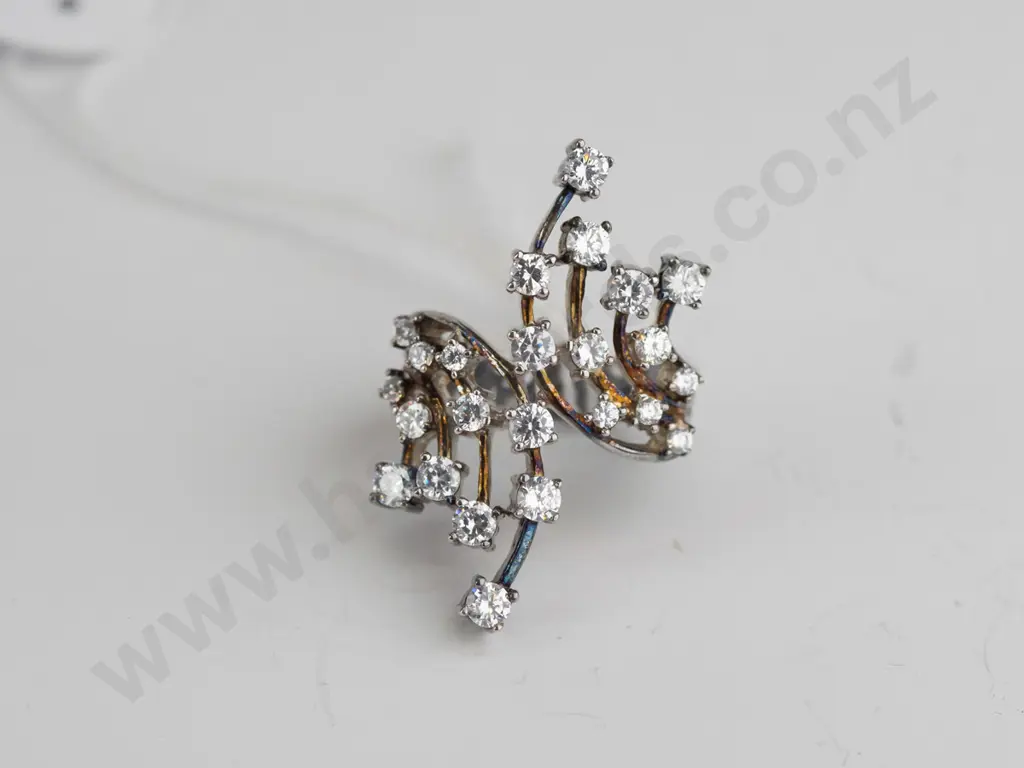 sterling silver cocktail ring size P Image 1++