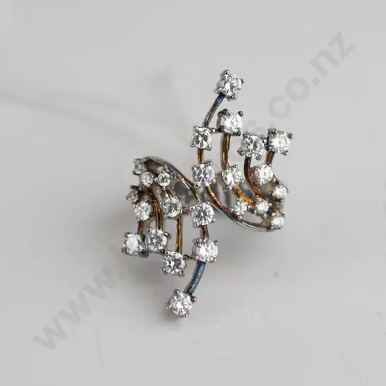 sterling silver cocktail ring size P