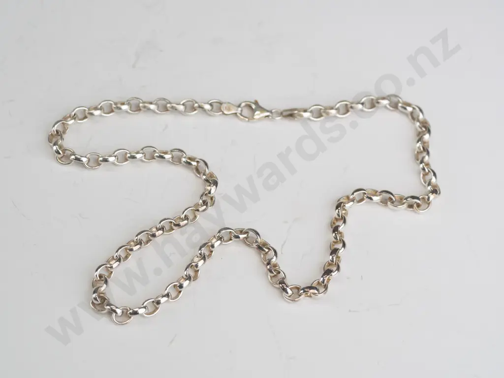 silver link necklace stamped 925 Image 1++