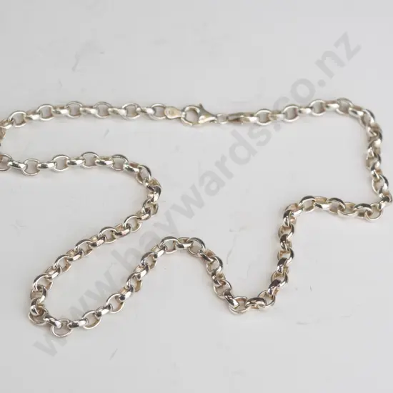 silver link necklace stamped 925