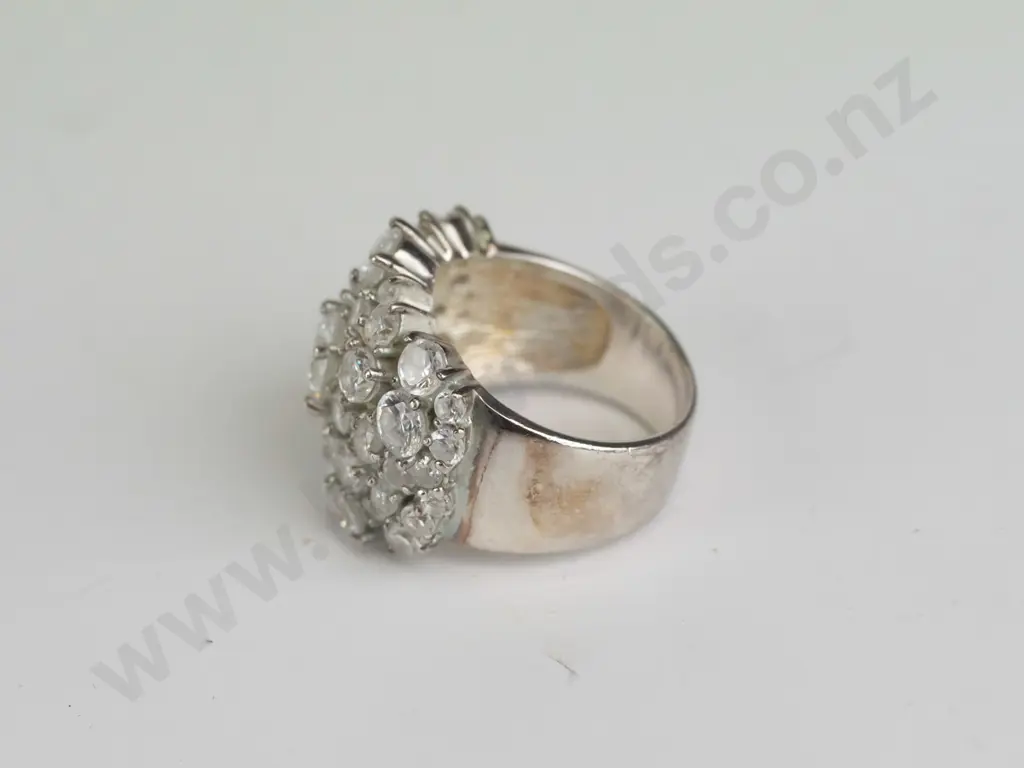 cz sterling silver ring - size O.5 Image 1++