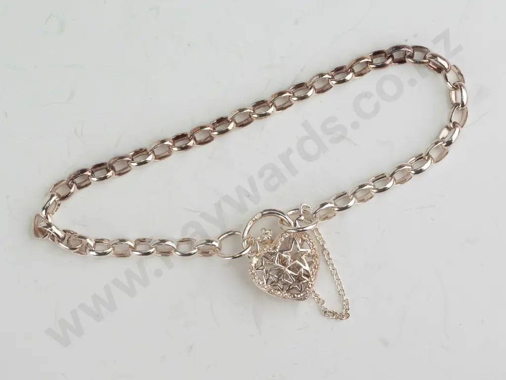sterling silver blelcher bracelet with padlock catch Image 1++