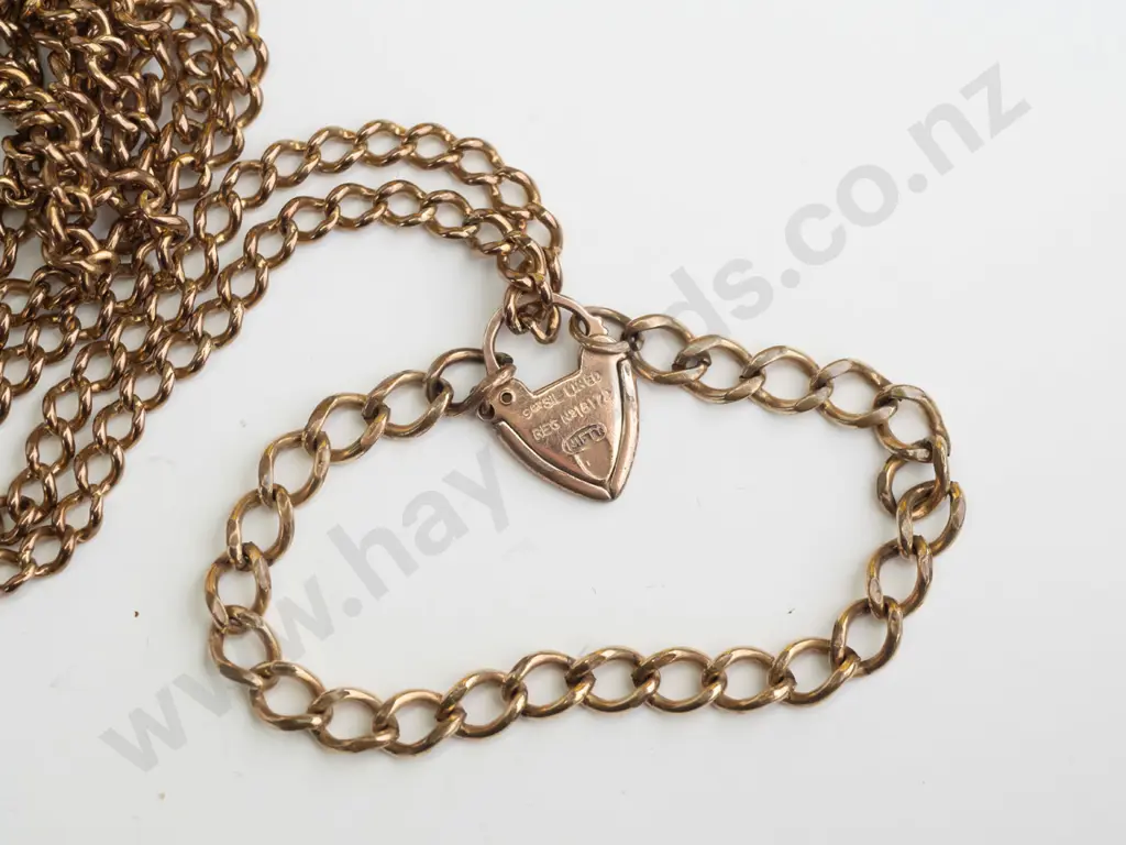 chain necklace - stamped 9ct, silver lined Image 1++