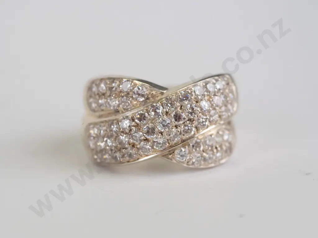 cz sterling silver ring - size O Image 1++