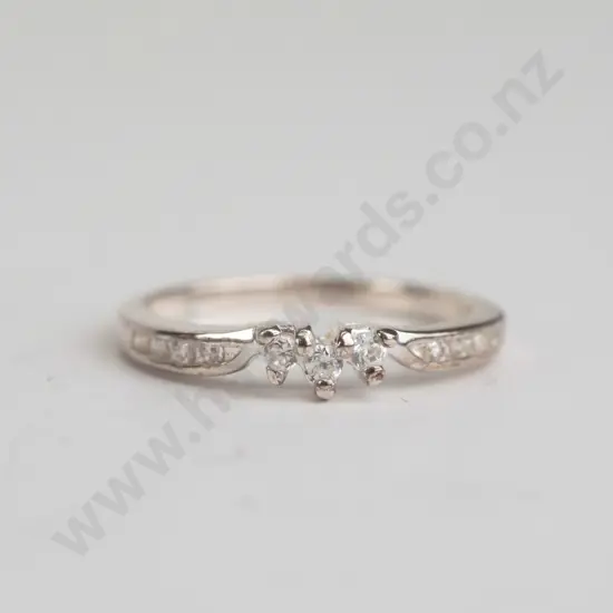 cz sterling silver ring - size O