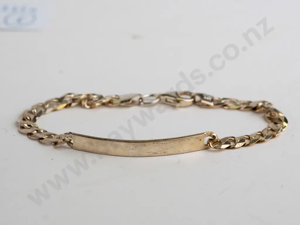 sterling silver chain bracelet - engraved G Image 1++