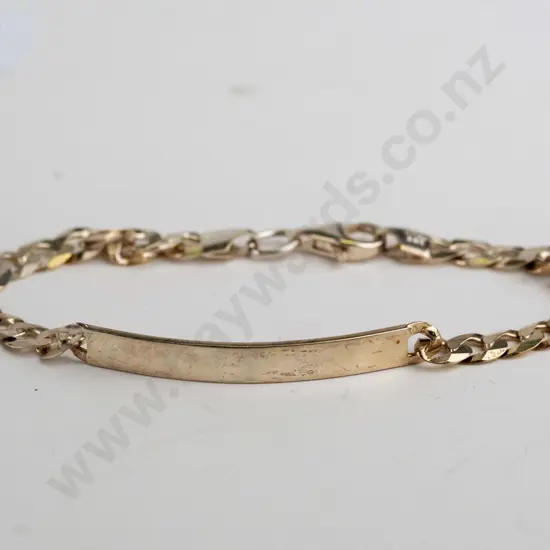 sterling silver chain bracelet - engraved G
