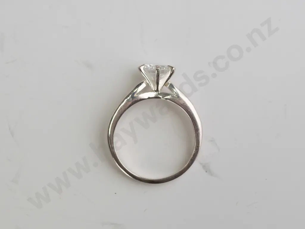 cz sterling silver ring - size O.5 Image 1++