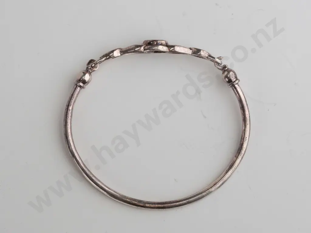 silver amethyst bracelet - no mark Image 1++