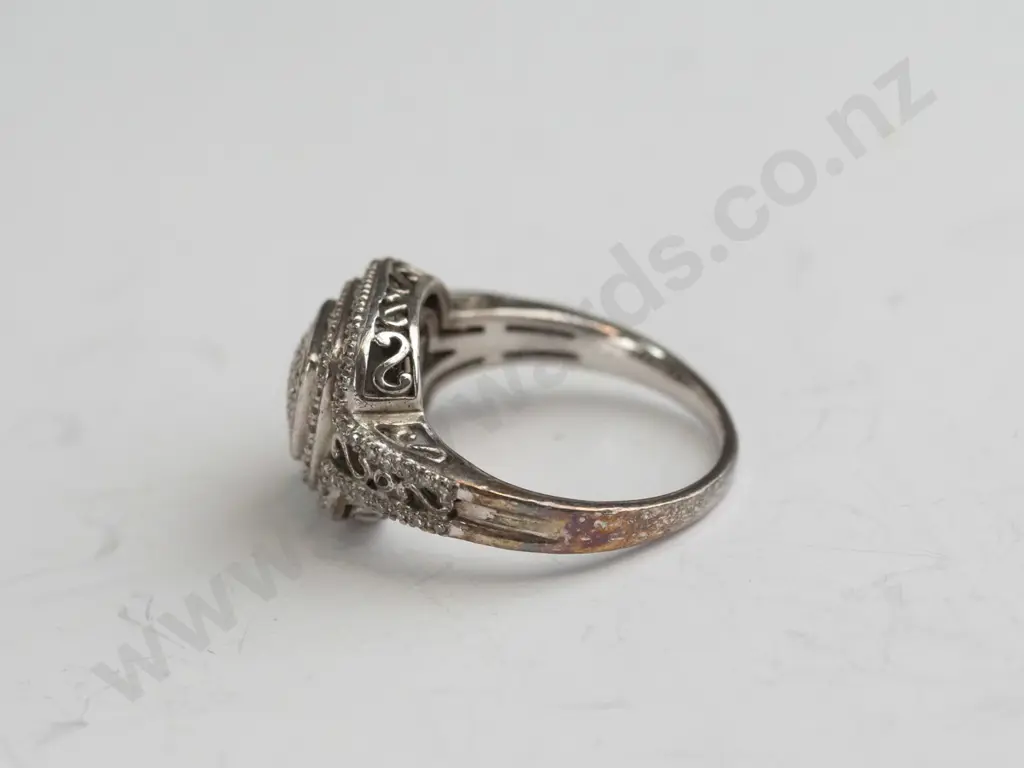 cz sterling silver ring - size O.5 Image 1++