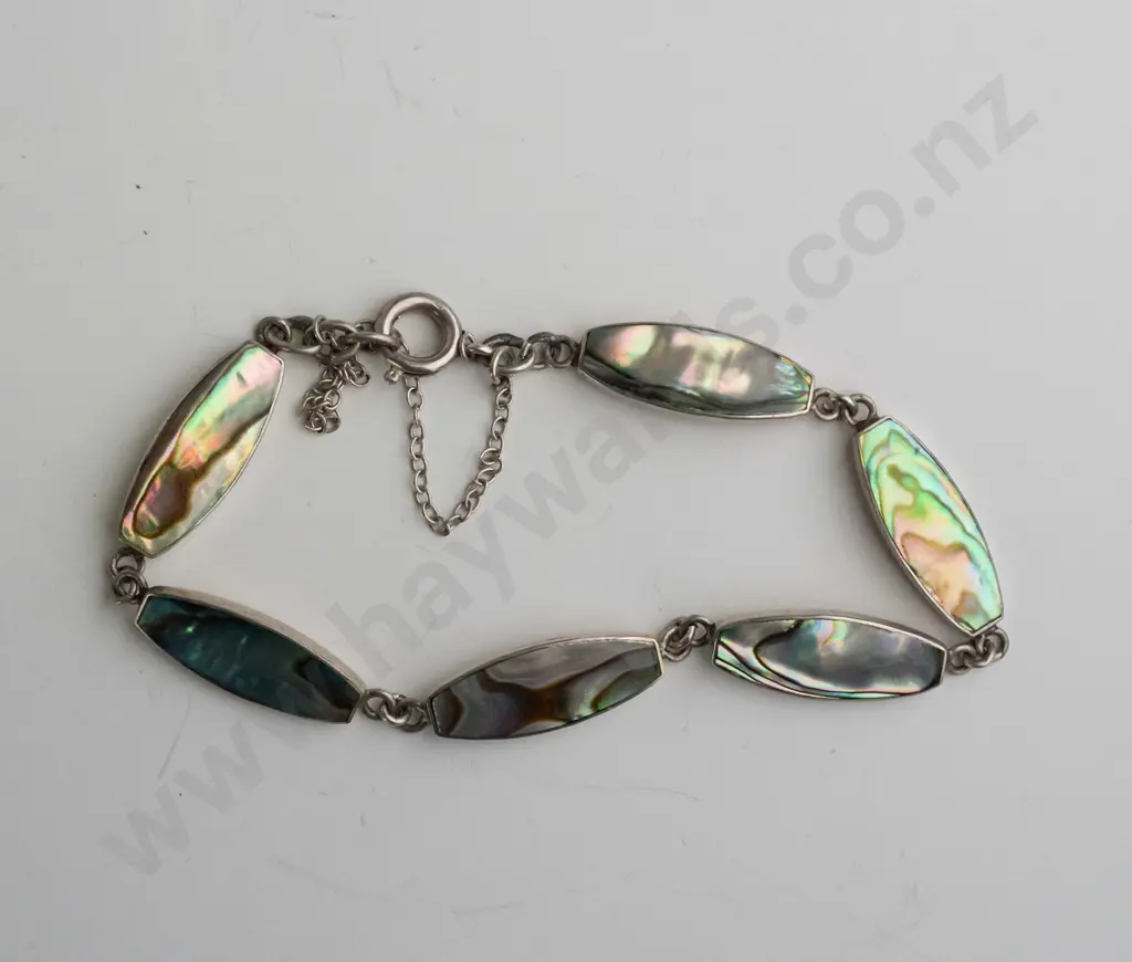 paua and sterling silver bracelet Image 1++