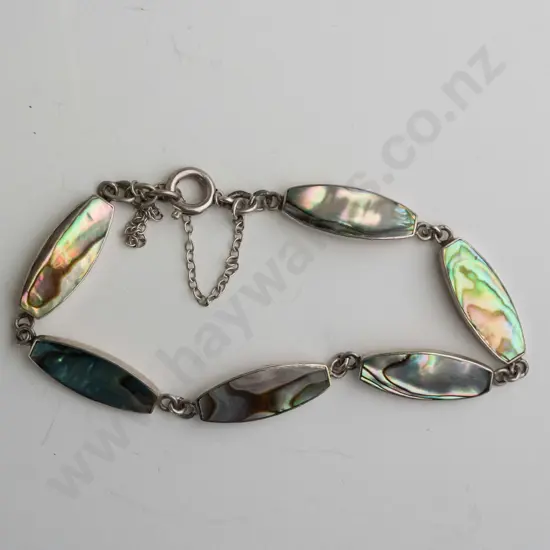 paua and sterling silver bracelet