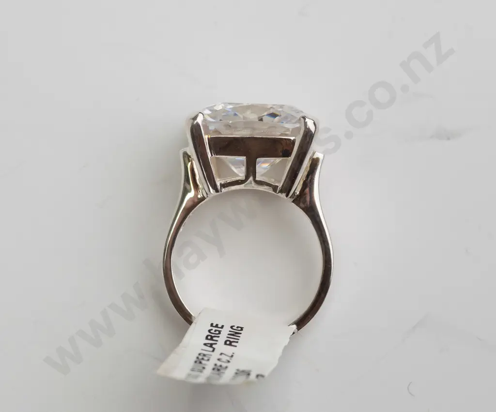 cz sterling silver ring - size O.5 Image 1++