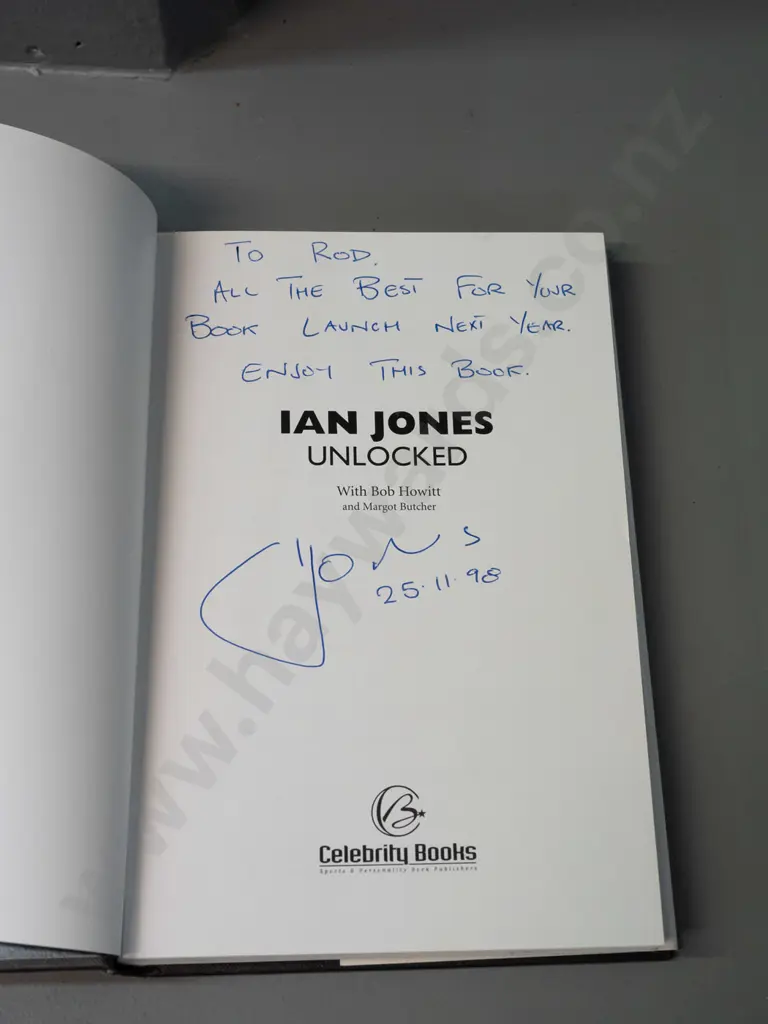 autographed hard cover book - signed by Ian Jones - see photo for details - minor wear to dust cover Image 1++