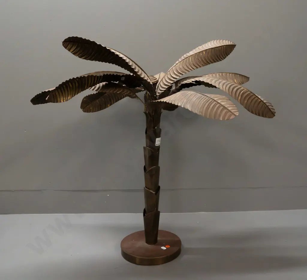 ornamental copper palm tree with 12 removable leaves H-630 Base D-200 Image 1++
