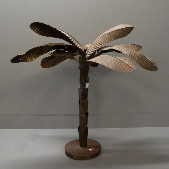 ornamental copper palm tree with 12 removable leaves H-630 Base D-200