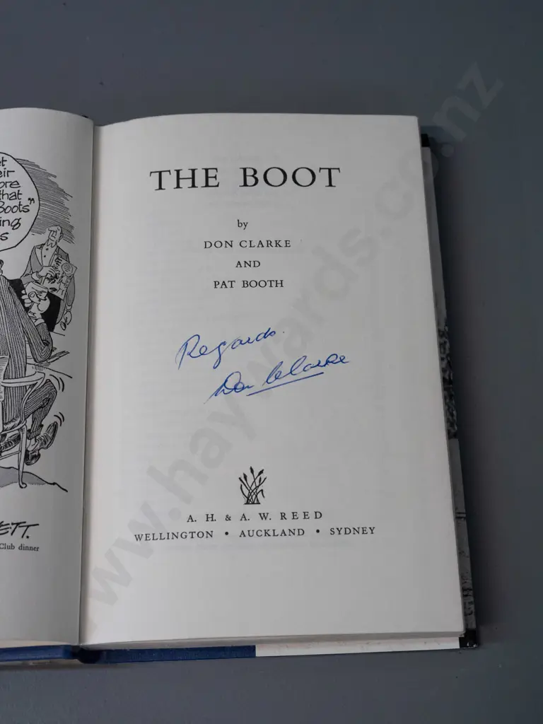 autographed hard cover book - signed by Don Clarke - see photo for details - some wear, a bit musty Image 1++