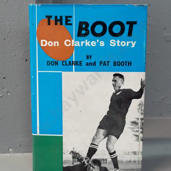 autographed hard cover book - signed by Don Clarke - see photo for details - some wear, a bit musty