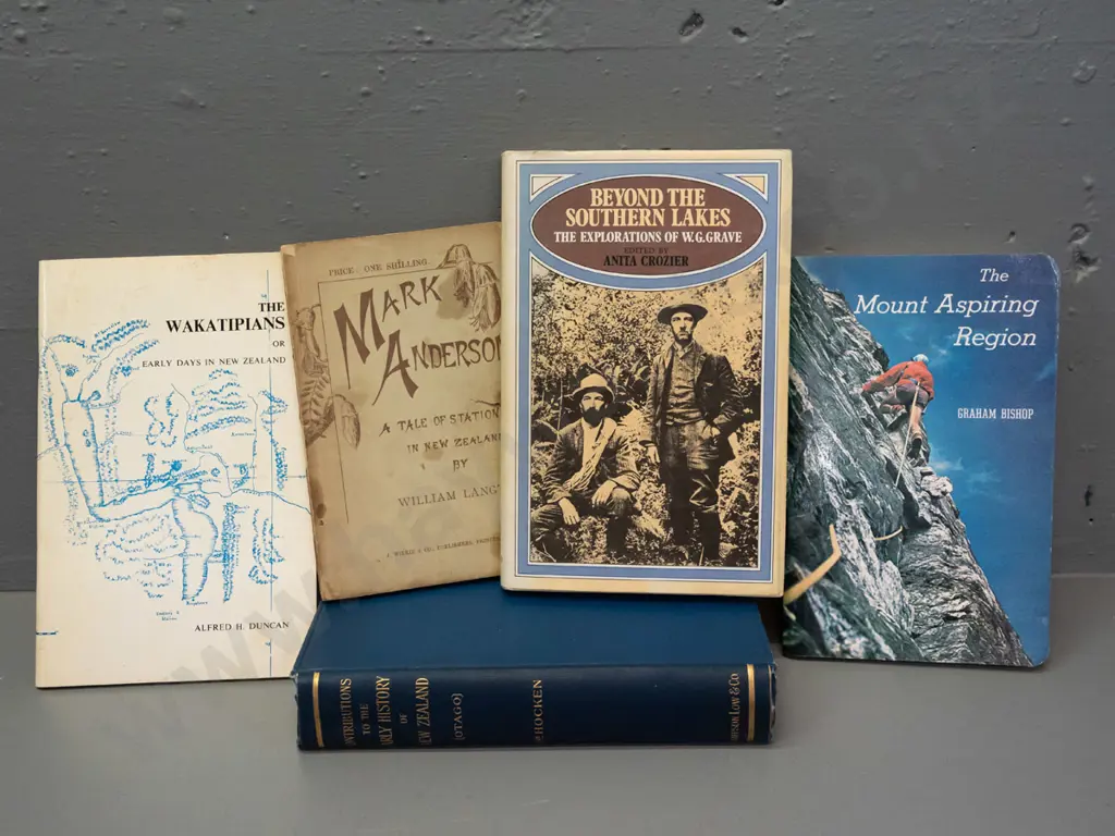 5 local history books - Otago, Wakatipu, station life etc -see photos for detail - some wear / damage etc. Image 1++